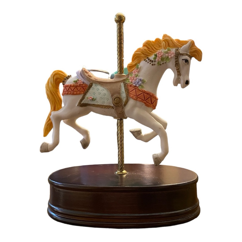 Carousel Collection Vintage Carousel Horse Music Box 7.5" Tall x 5.5” wide EUC